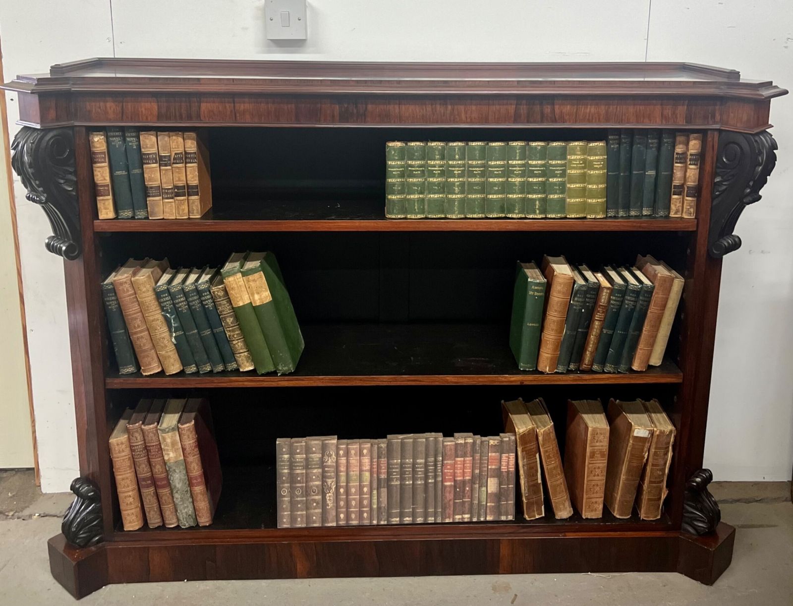 Top Quality Antique Rosewood Open Bookcase