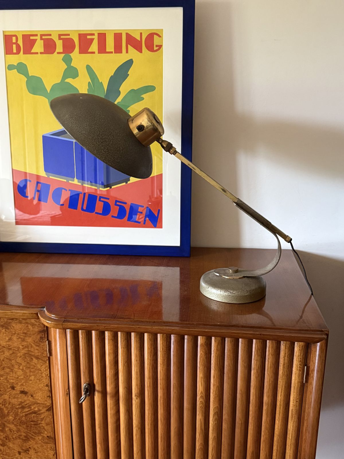 Mid Century Modern Desk Lamp, Ferdinand Solère France 1950s photo Lighting