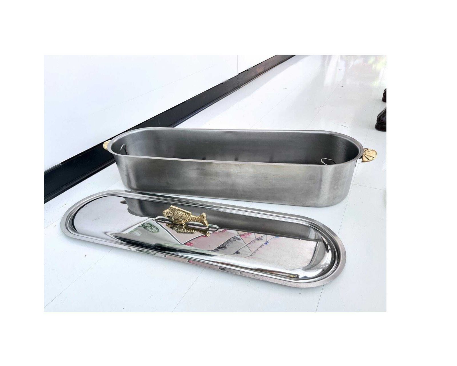 Poissoniere Fish | 1pc | Xxl Size | Brass Fish And Handles | France photo 140.0