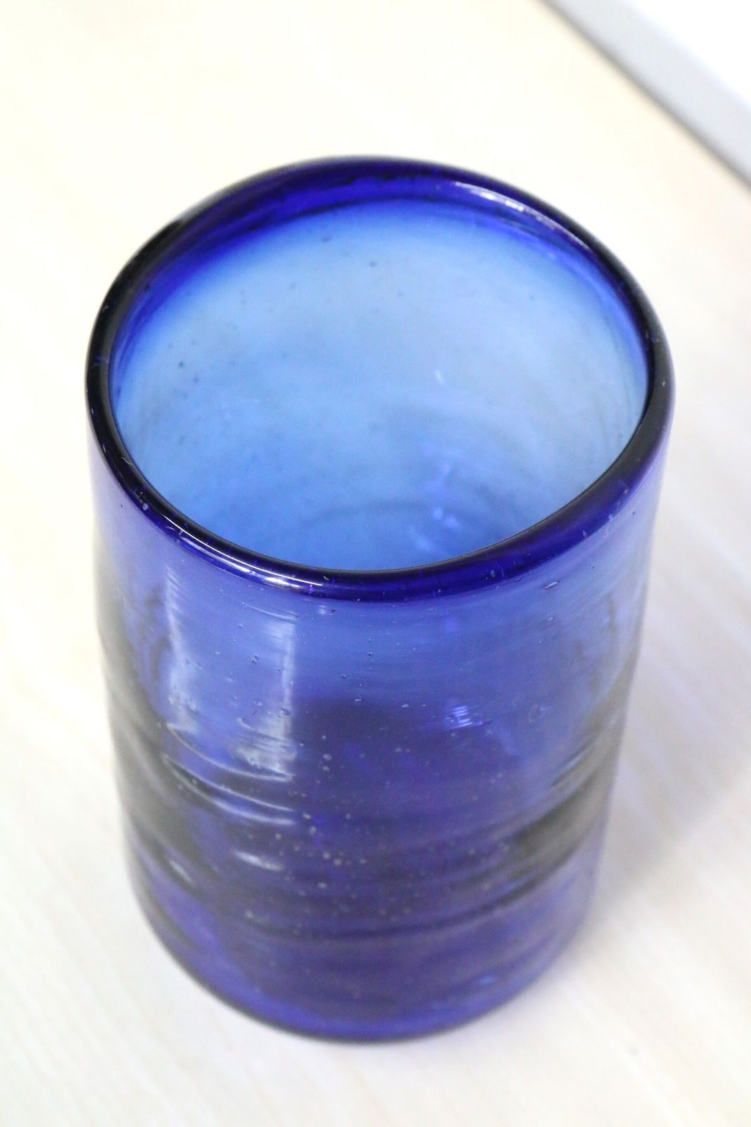 Cobalt Blue Hand Blown Freeform Glass Vase Of Scandinavian Origin Mid 20th Century photo vinterior