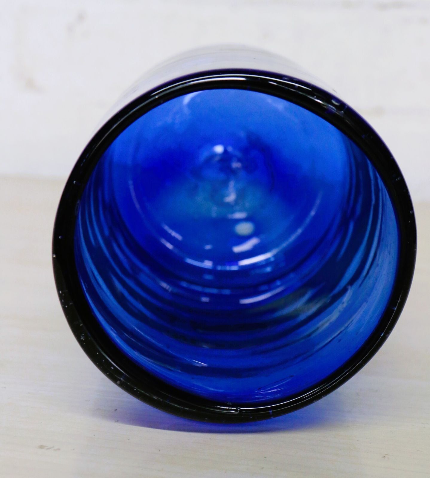 Cobalt Blue Hand Blown Freeform Glass Vase Of Scandinavian Origin Mid 20th Century photo buy