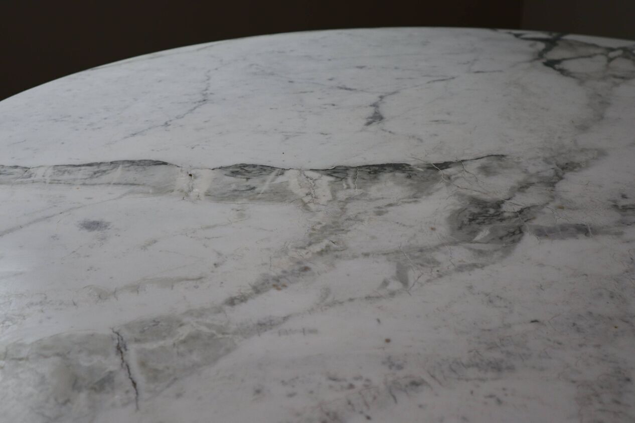 Furniture Angelo Mangiarotti “M1” Dining Table In Solid Carrara Marble photo