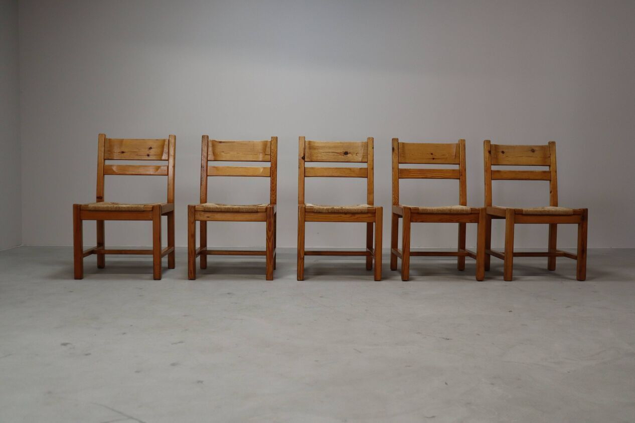 Set Of 5 Vintage Chairs By Tage Poulsen For Gramrode Møbelfabrik, 1970s photo vinterior
