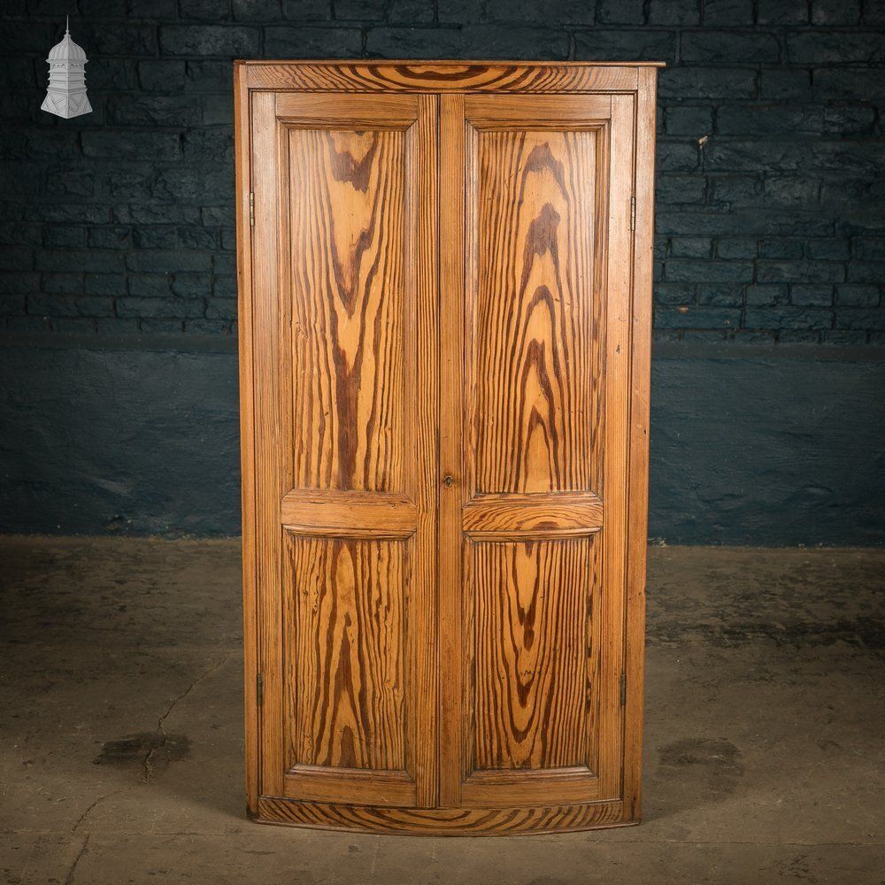 Corner Cupboard, Pitch Pine, Traditional