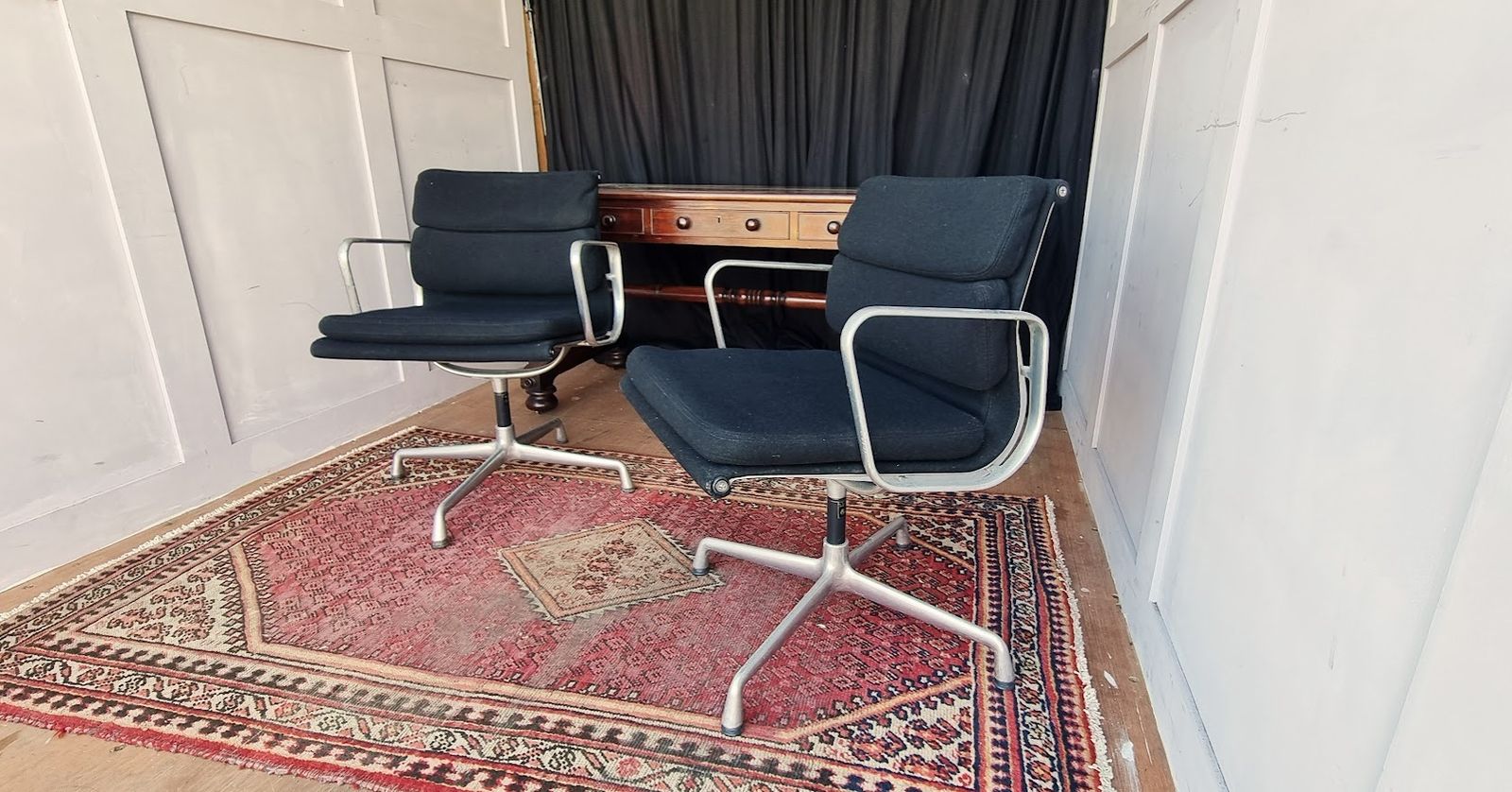 Mid Century Vitra Ea208 Swivel Desk Chair By Eames photo vinterior