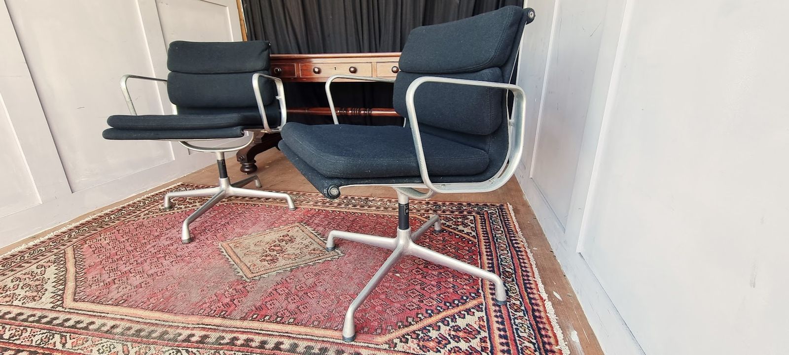 Mid Century Vitra Ea208 Swivel Desk Chair By Eames photo Furniture