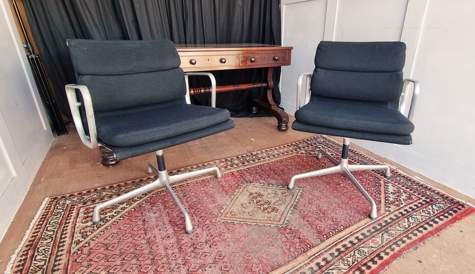 Mid Century Vitra Ea208 Swivel Desk Chair By Eames photo for sale