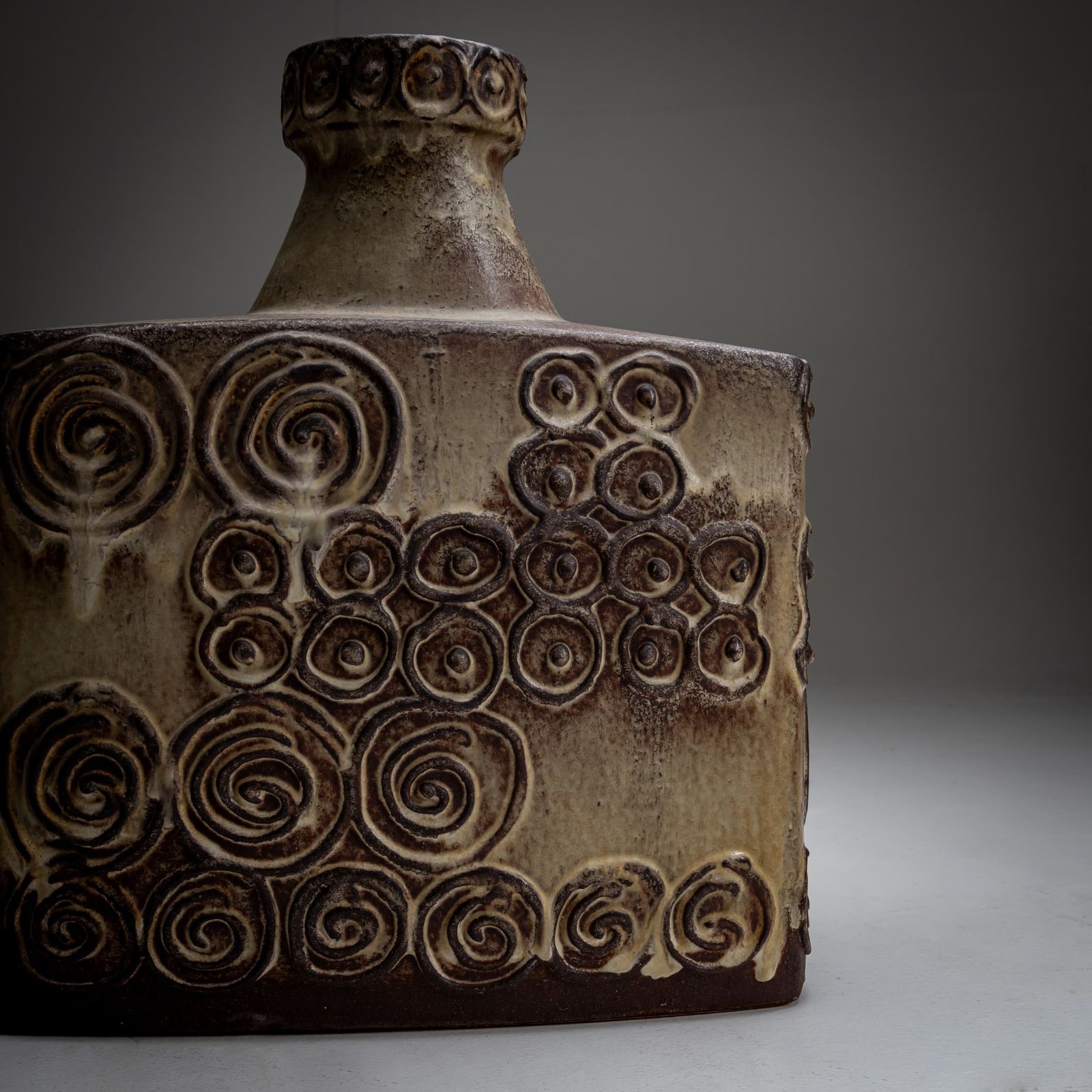 Jura Ceramic Vase With Spiral Decor, Scheurich, West Germany, Mid 20th Century photo 1900.0