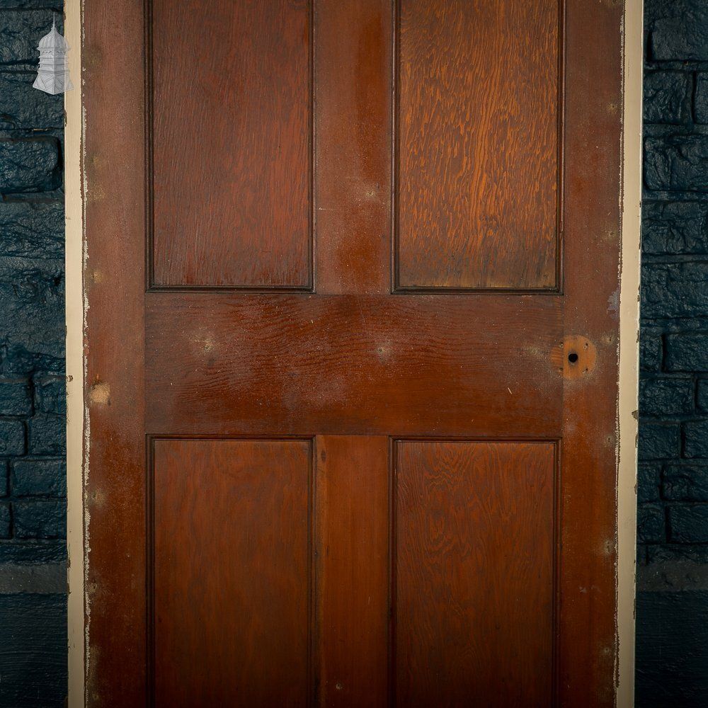 5 Panel Wooden Door – White & Brown Finish photo for sale