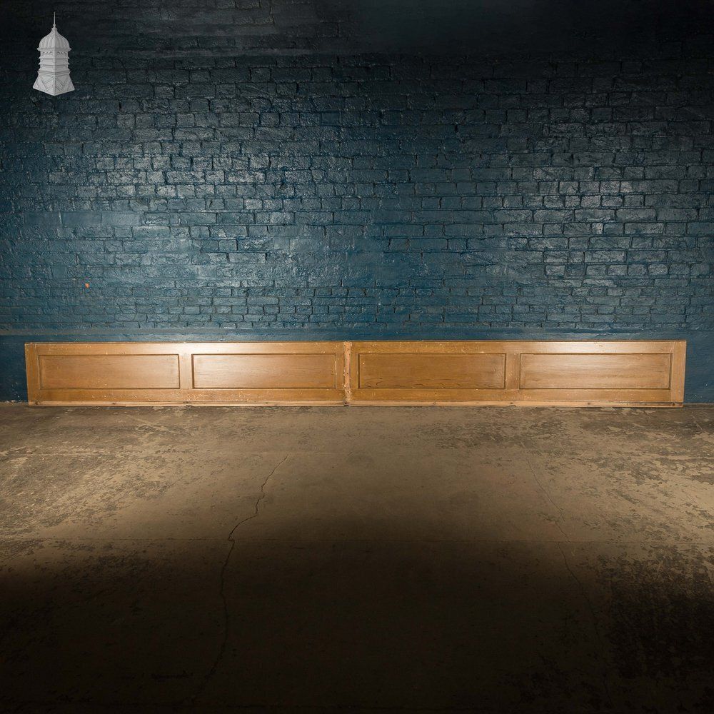 Pine Panelling, Faux Woodgrain, 4 Panel   A Run Of 39m photo vintage