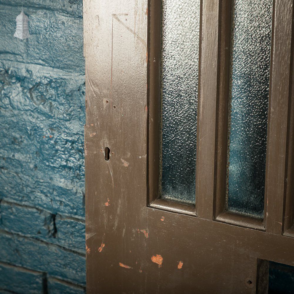 photo buy Glazed Hardwood Door – Arched 12 Panel Design, Textured Glass