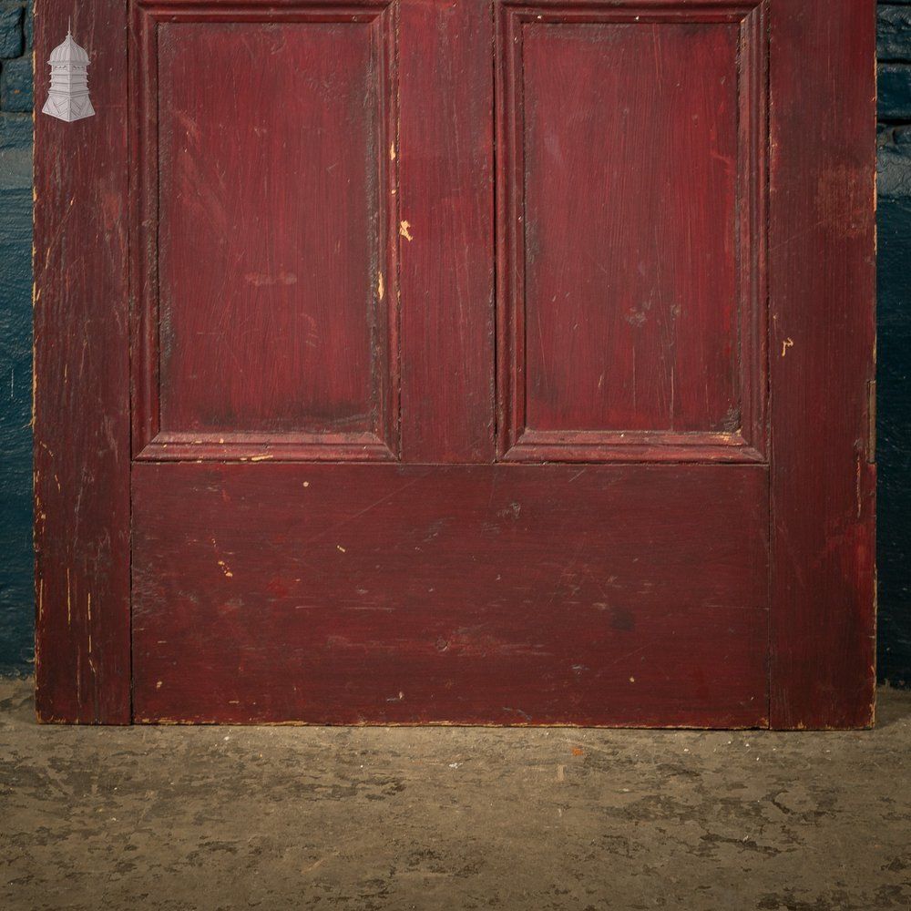 270.0 Moulded 4 Panel Door, Red Painted Finish photo