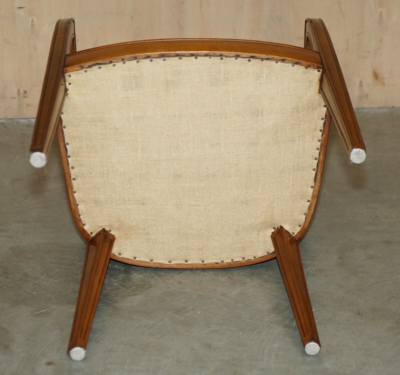 photo vinterior Pair Of Stunning French Art Deco Walnut Armchairs Part Of A Large Library Suite