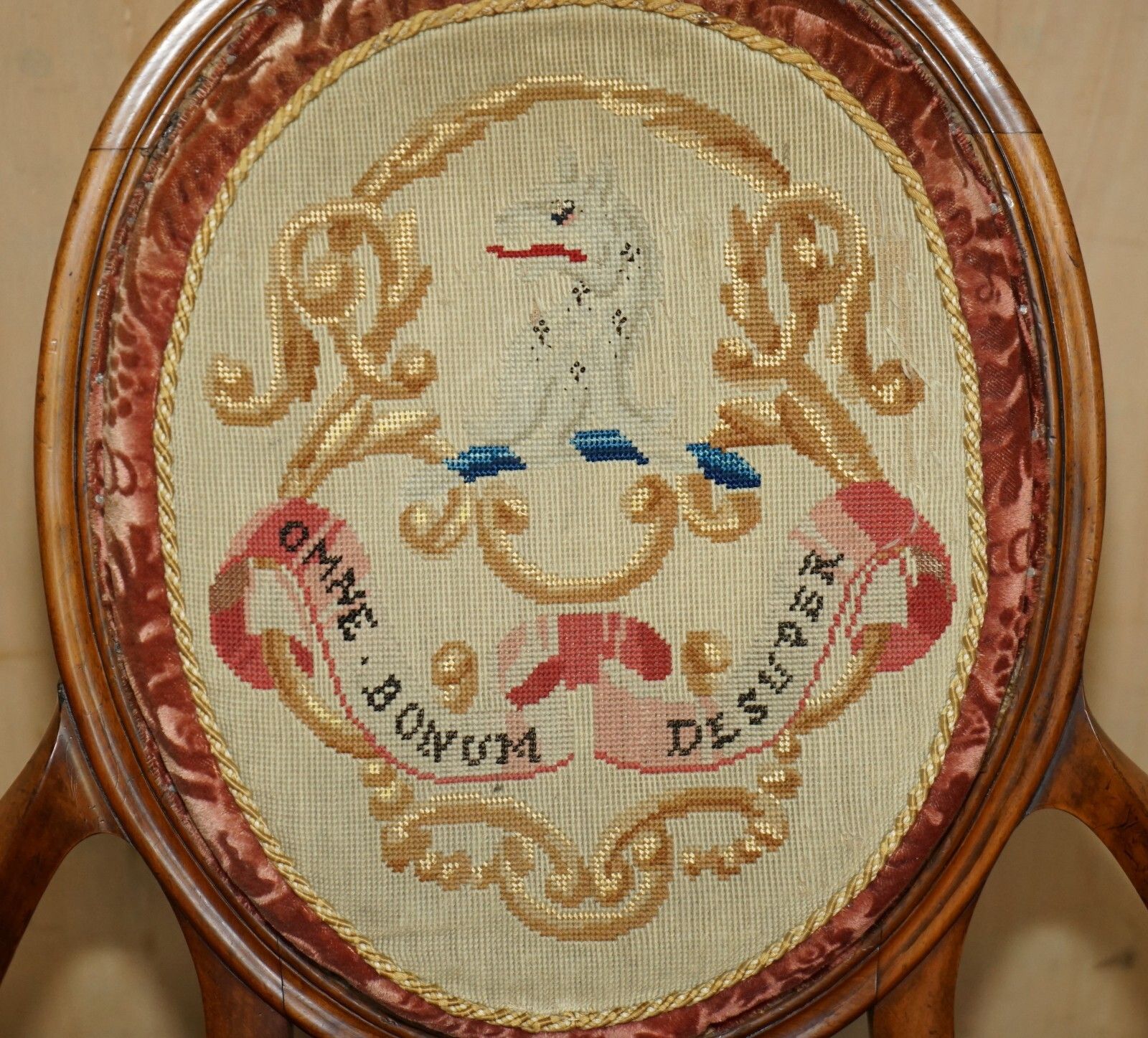 Antique Pair Of C Hindley &Amp; Sons Armorial Coat Of Arms Crests French Armchairs photo buy