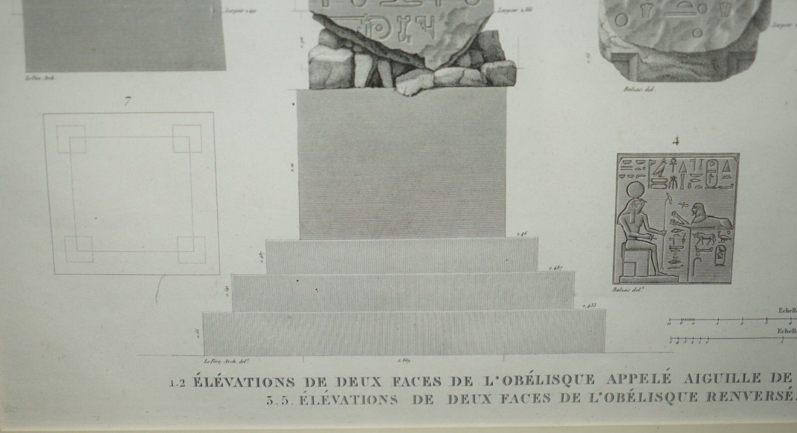 Art Antique Original Gran Tour Paris 1829 Vol 5 Pl.35 Print Of Cleopatra'S Needle photo