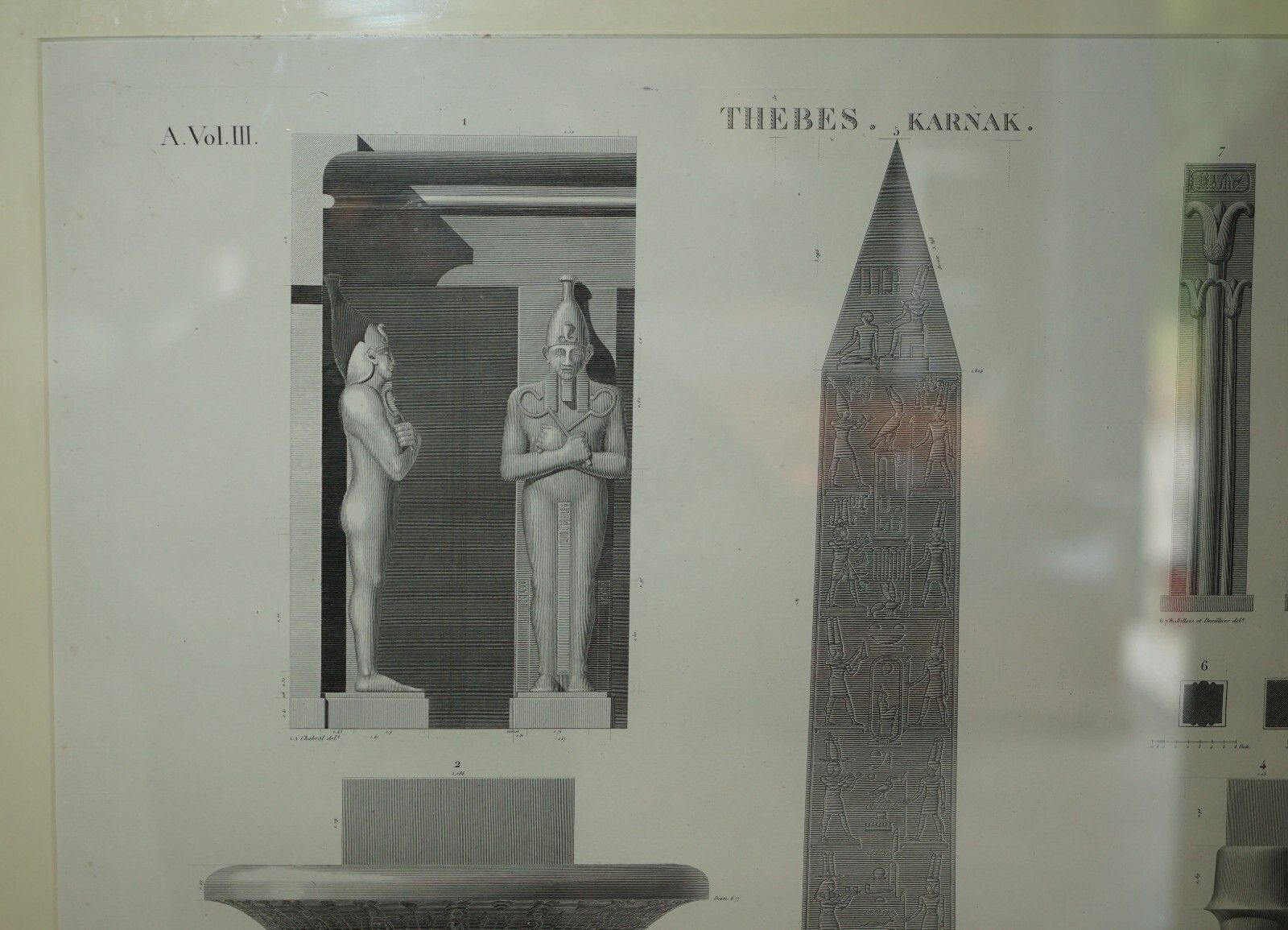 Antique Original Gran Tour Paris 1829 Vol 3 Pl.30 Print Of Thebes Karnak Egypt photo furniture