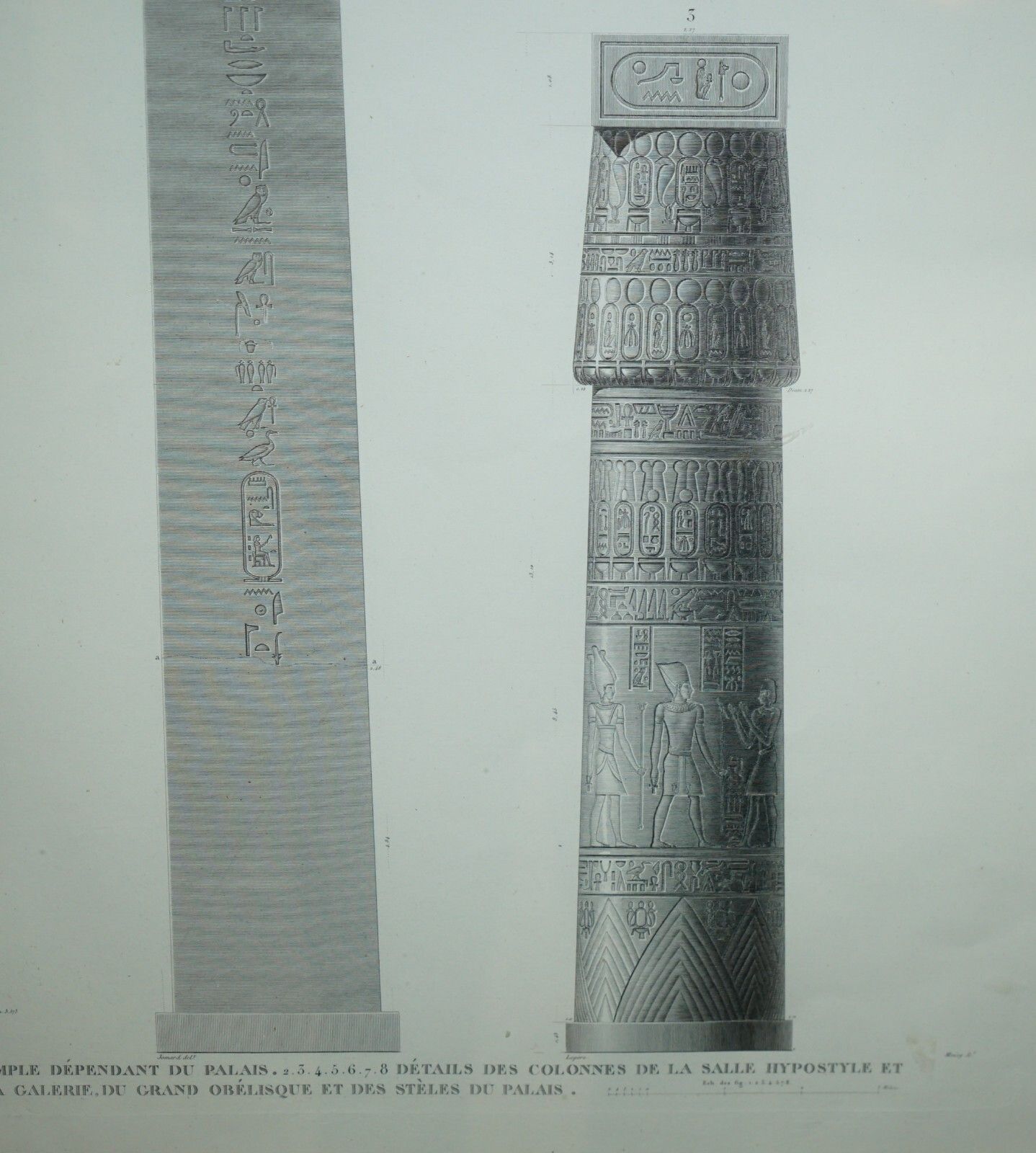 Antique Original Gran Tour Paris 1829 Vol 3 Pl.30 Print Of Thebes Karnak Egypt photo vinterior