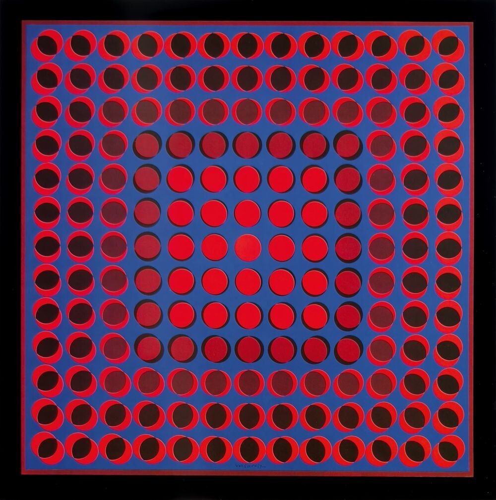 Victor Vasarely Wonderful Series Of 8 Prints On Bristol Paper 40x40cm 1972 photo 232.0