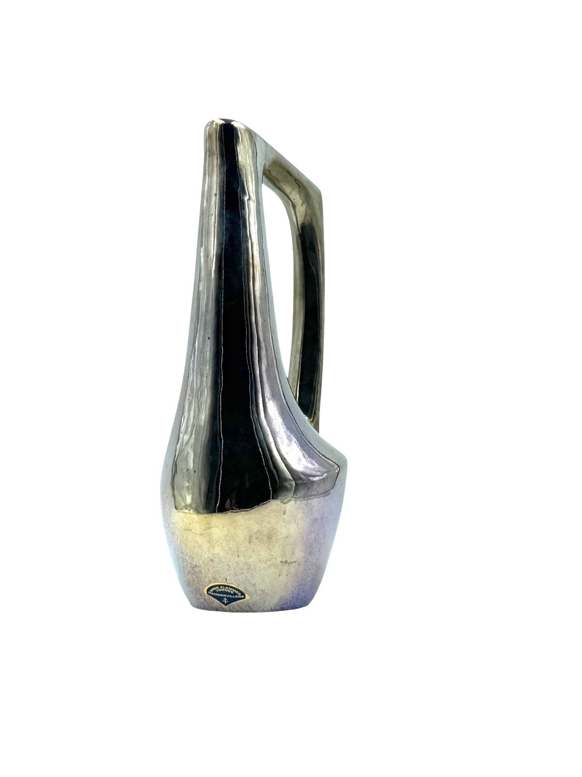 A. Cytère, Modern Iridescent Gres Vase, Rambervillers France 1950s photo vinterior