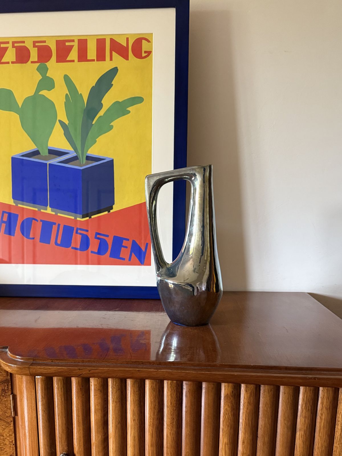 A. Cytère, Modern Iridescent Gres Vase, Rambervillers France 1950s photo buy