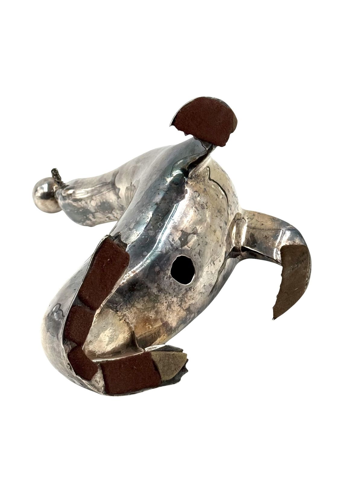 photo furniture Art Deco Silverplated Brass Seal Sculpture, France 1940s