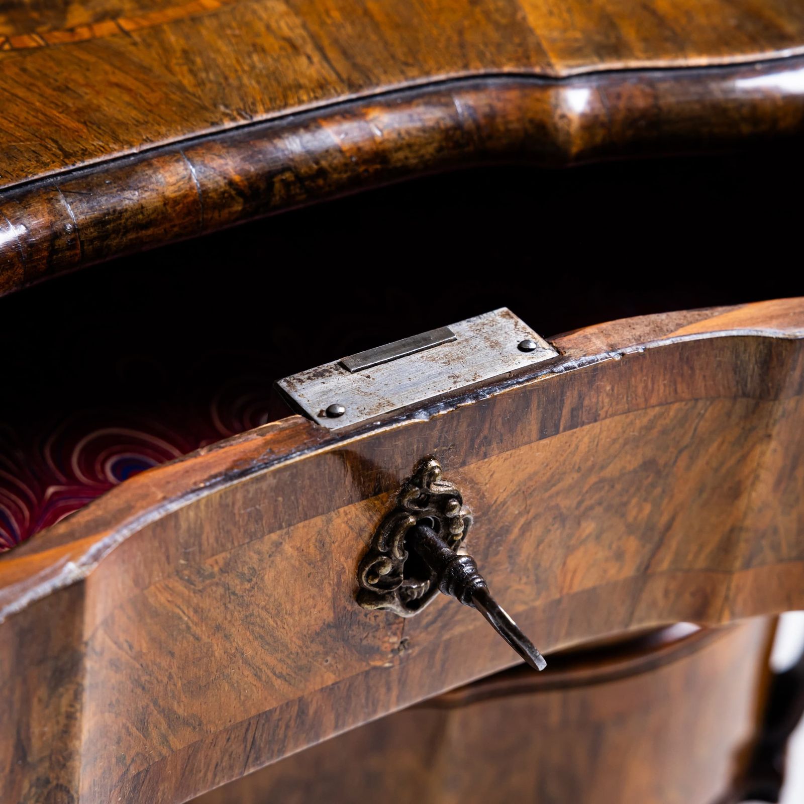 Baroque Miniature Chest Of Drawers In Walnut, Mid 18th Century photo furniture
