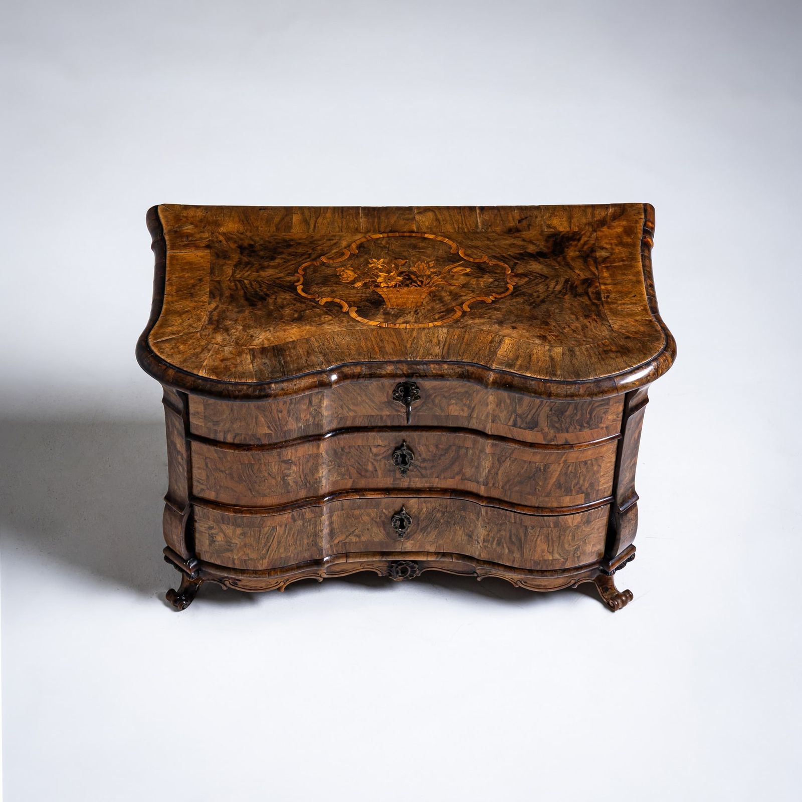 Baroque Miniature Chest Of Drawers In Walnut, Mid 18th Century photo buy