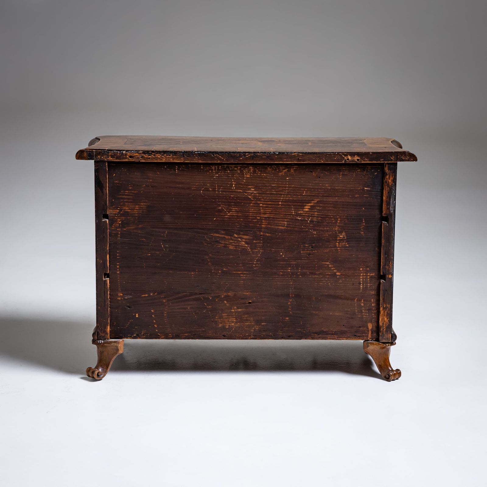 Furniture Baroque Miniature Chest Of Drawers In Walnut, Mid 18th Century photo