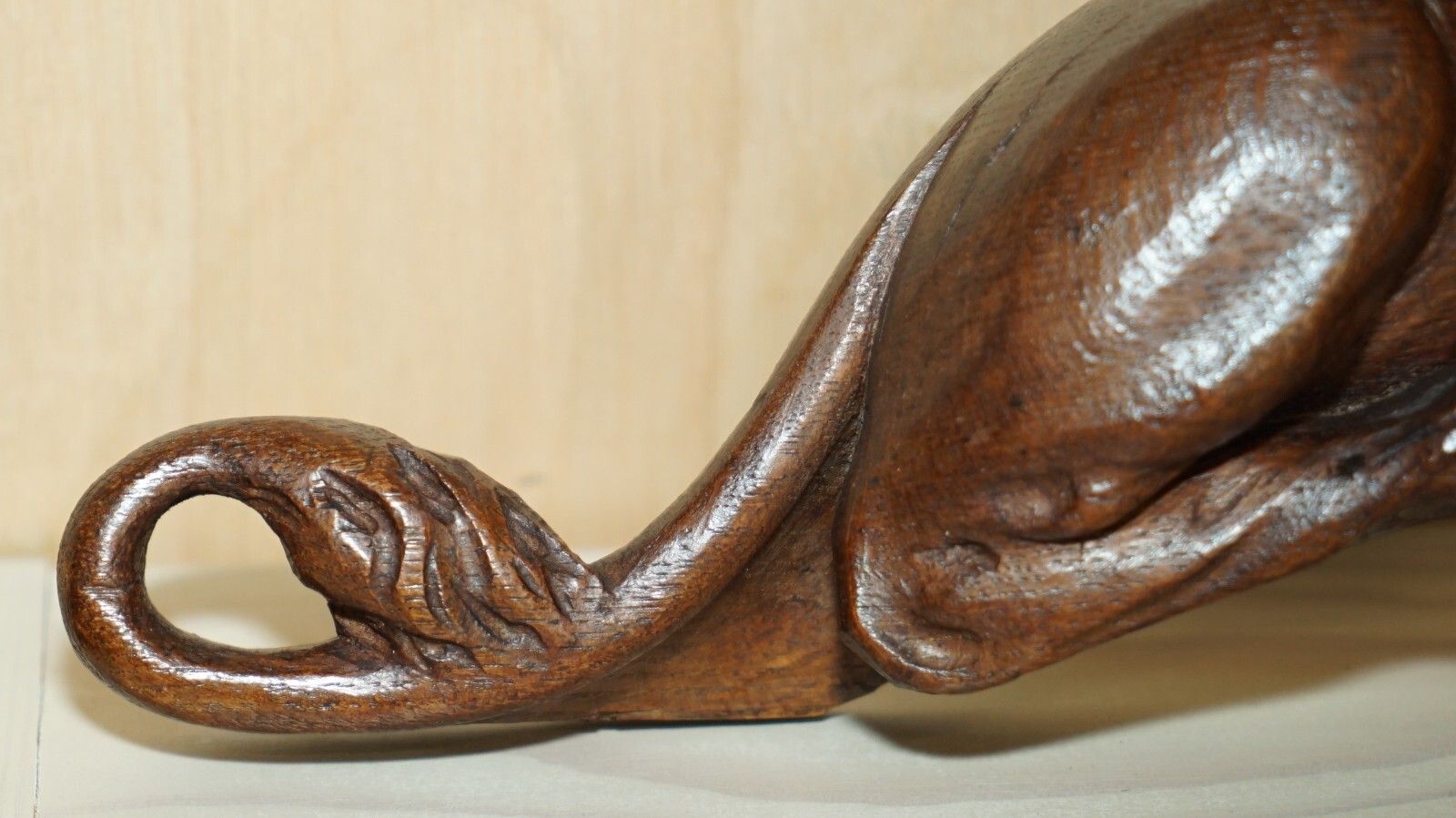 photo for sale Important 18th Century Circa 1720 Oak Carved Surmount Of Regal Lions &Amp; A Putti