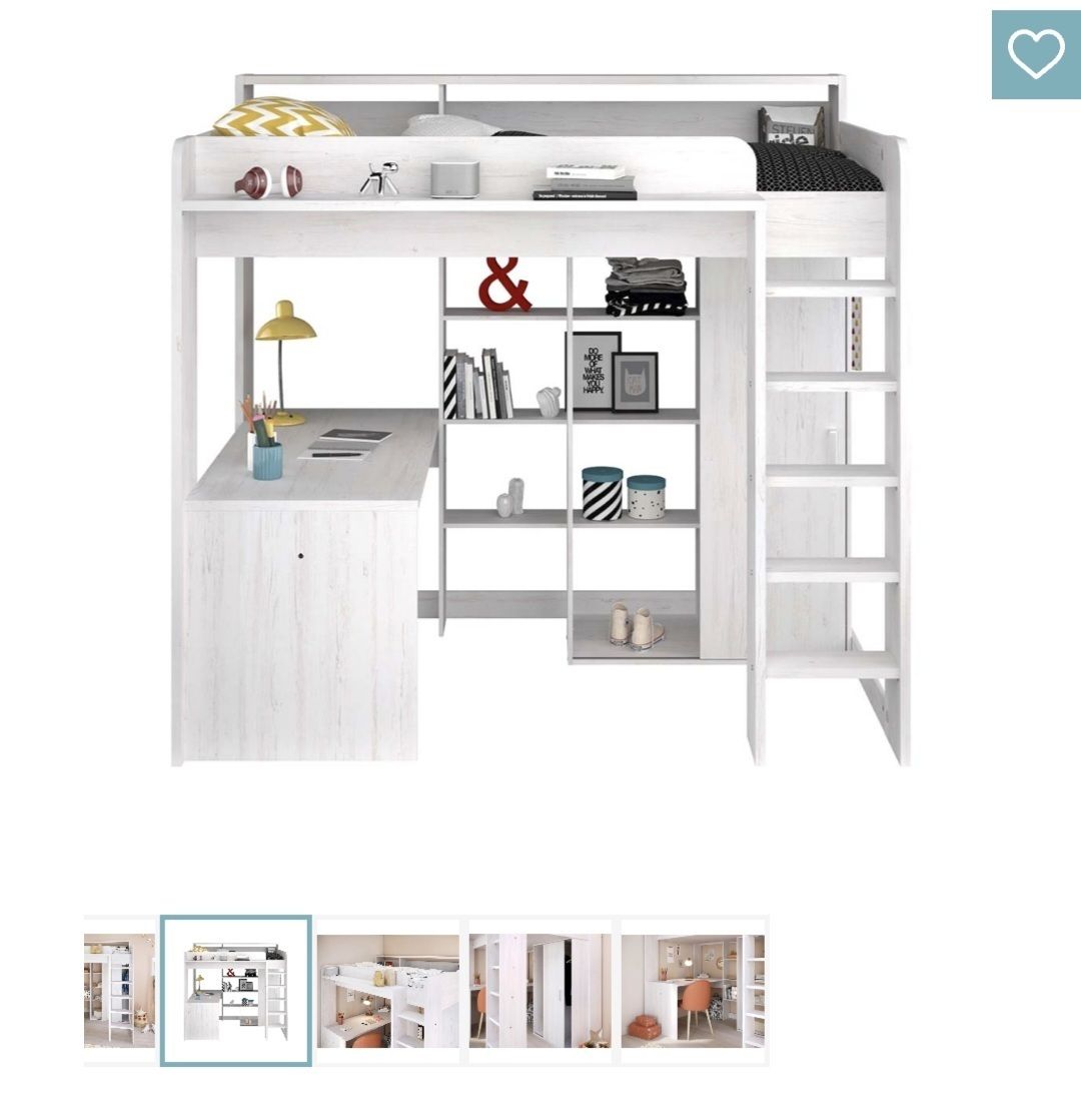 Room To Grow   Higher High Sleeper With Desk & Ward photo for sale