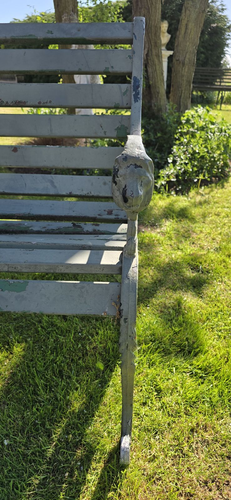 Cast Mixed Alloy Garden Bench, 1920s photo furniture