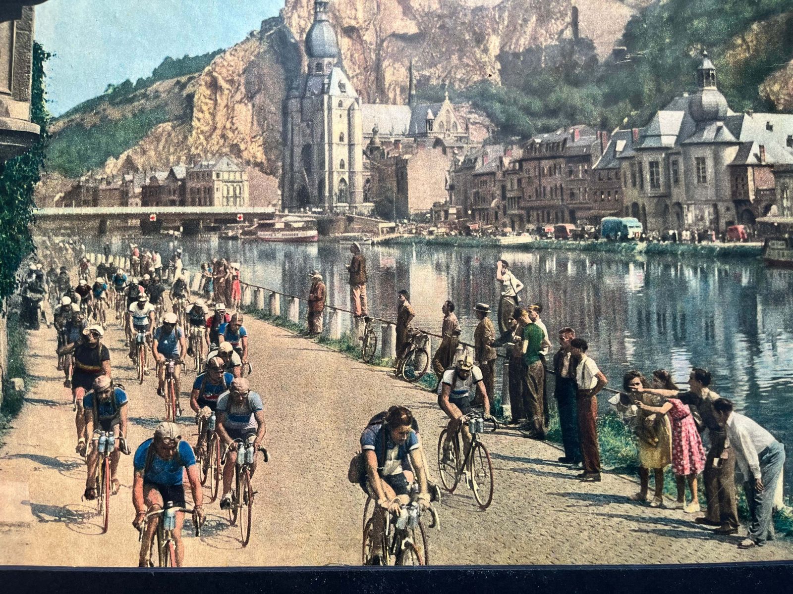 Vintage Tour De France Cycling Print 1947 Pernac photo Art