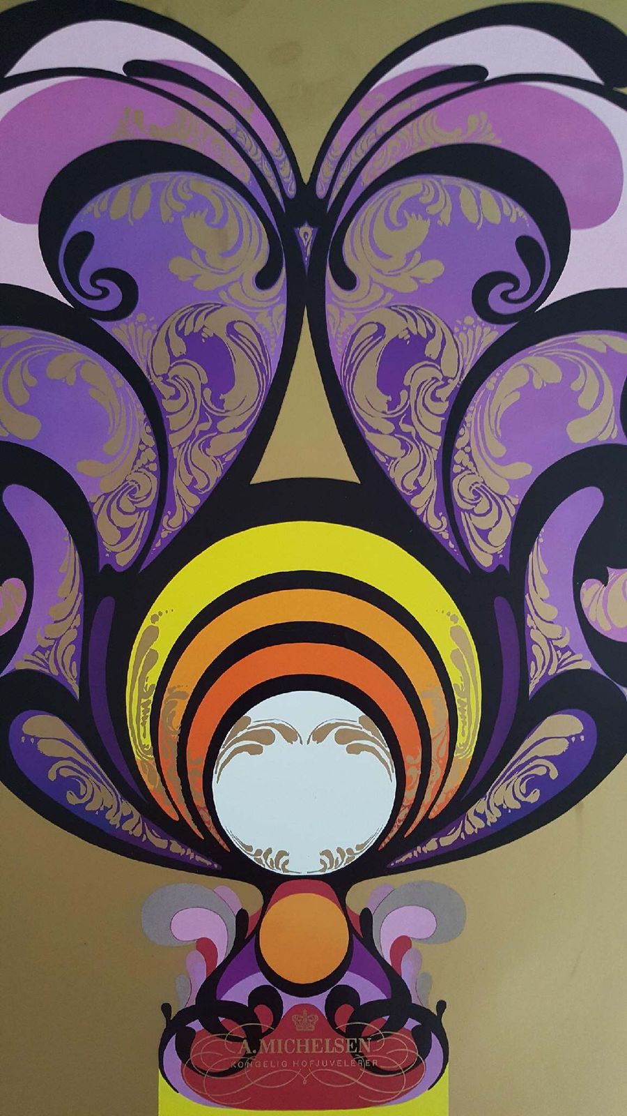 1972 Wiinblad Jewelry For A. Michelsen   Original Vintage Poster photo Art
