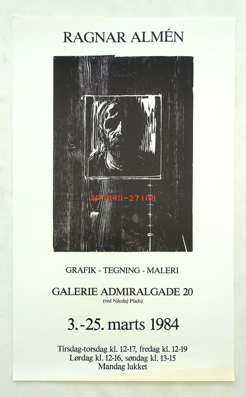 1984 Norwegian Modern Art By Ragnar Almén   Original Vintage Poster photo furniture