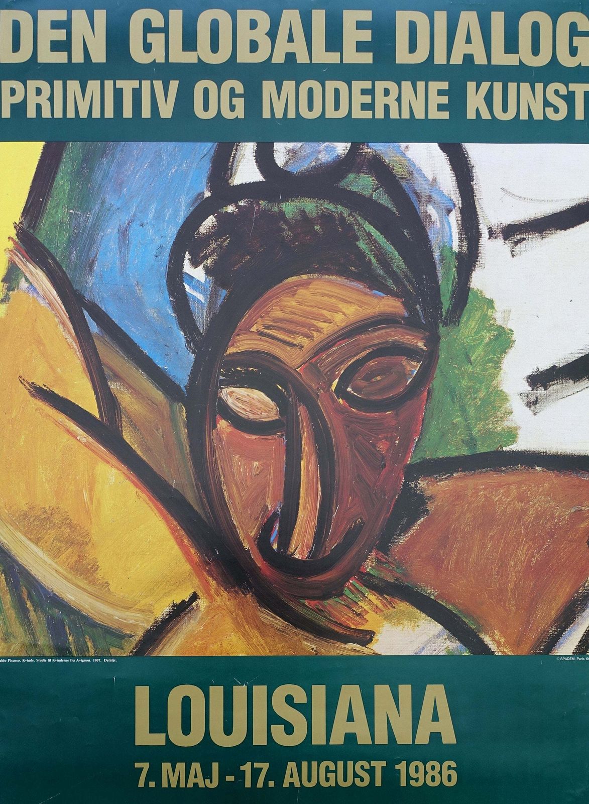 1986 Picasso Art Exhibition Louisiana Poster   Original Vintage Poster