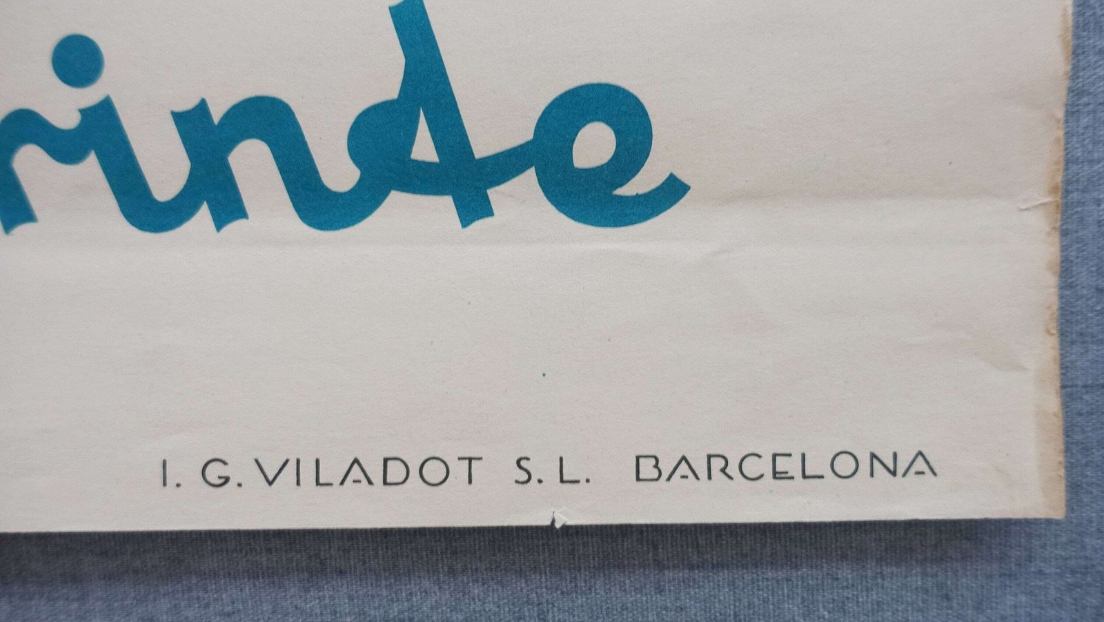 1936 Autopark Pretpark Barcelona – Vintage Poster photo for sale