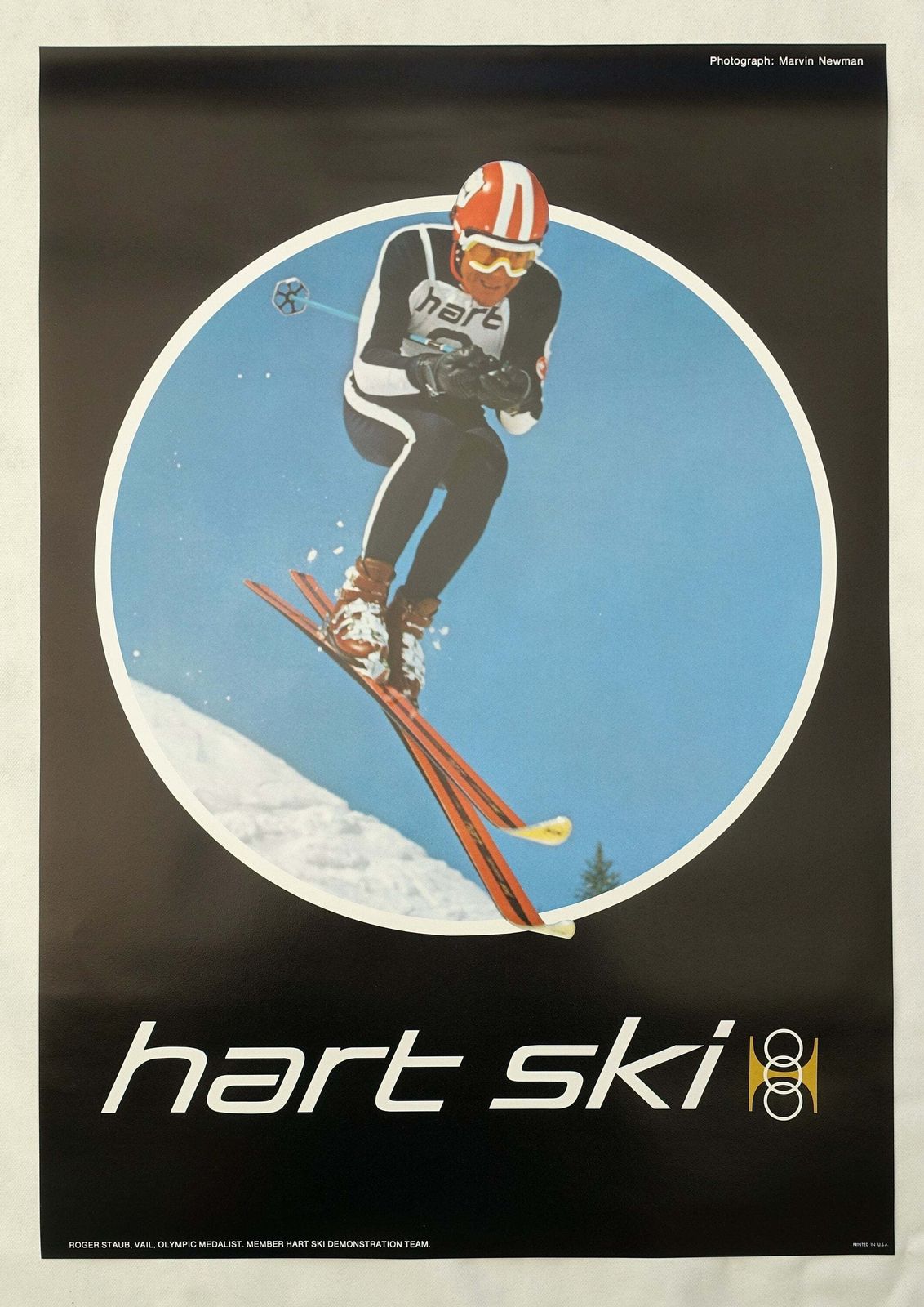 1960s Hart Ski Skiing Travel Poster Feat. Roger Staub   Original Vintage Poster photo furniture