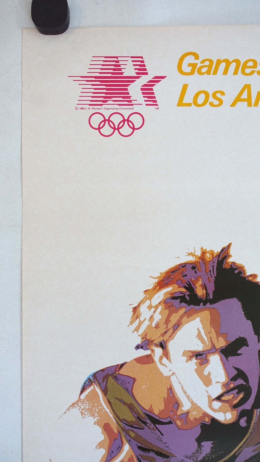 1984 Summer Olympics Los Angeles Movie Hurdles   Original Vintage Poster photo vinterior