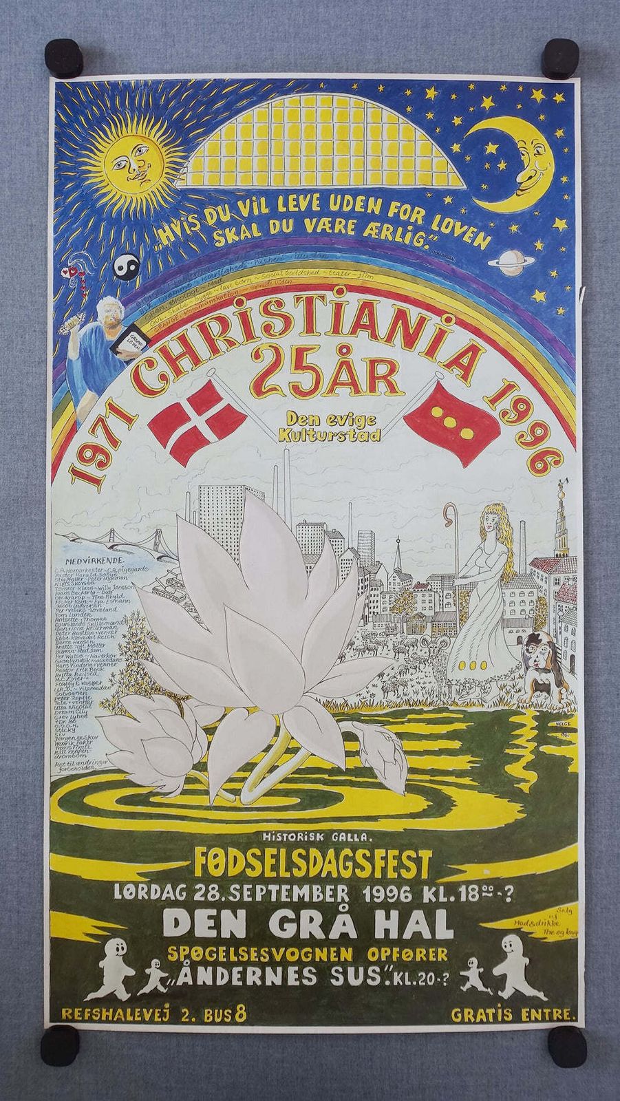 1996 Christiania 25th Anniversary   Original Vintage Poster photo furniture