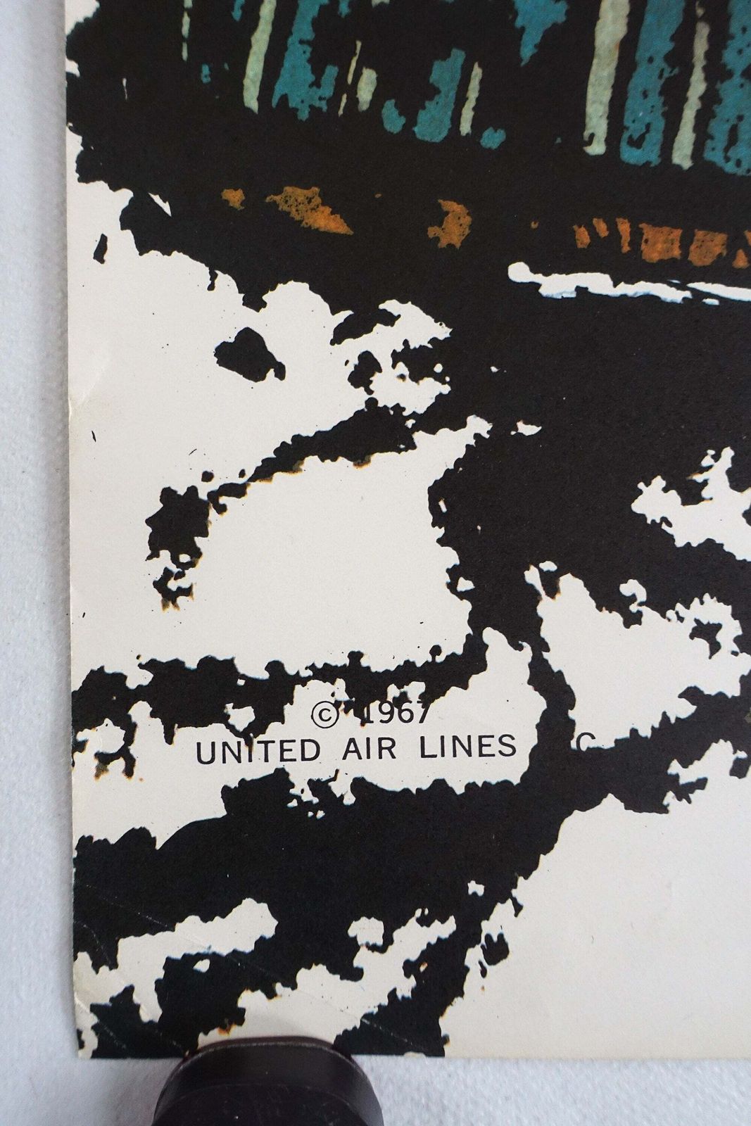 1967 New York United Airlines By James Jebavy   Original Vintage Poster photo 292.0