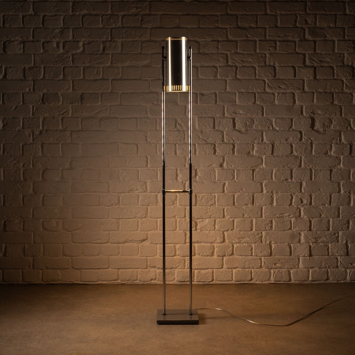 Trombone Floor Lamp By Jo Hammerborg For Fog & Mørup, Denmark, 1960s photo vintage