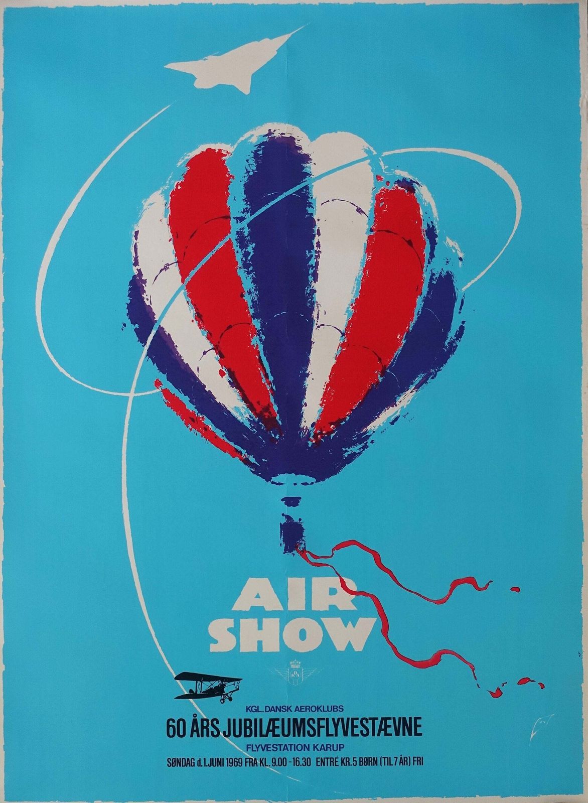 1969 Air Show By Otto Nielsen   Original Vintage Poster