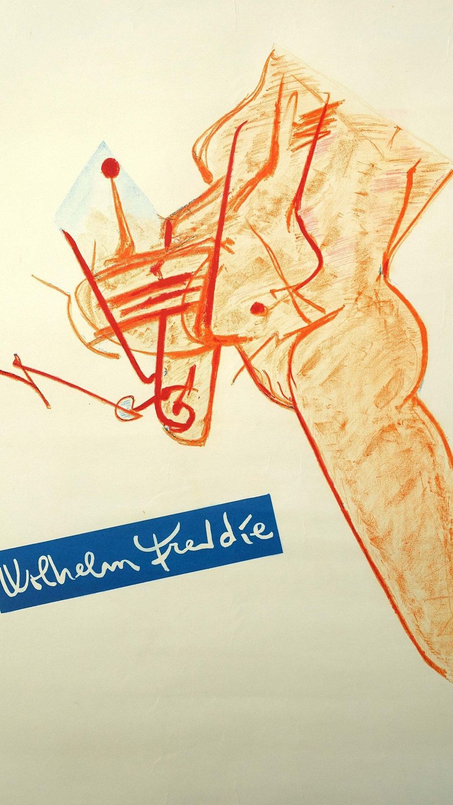 1974 Wilhelm Freddie Exhibition Poster II   Original Vintage Poster photo for sale