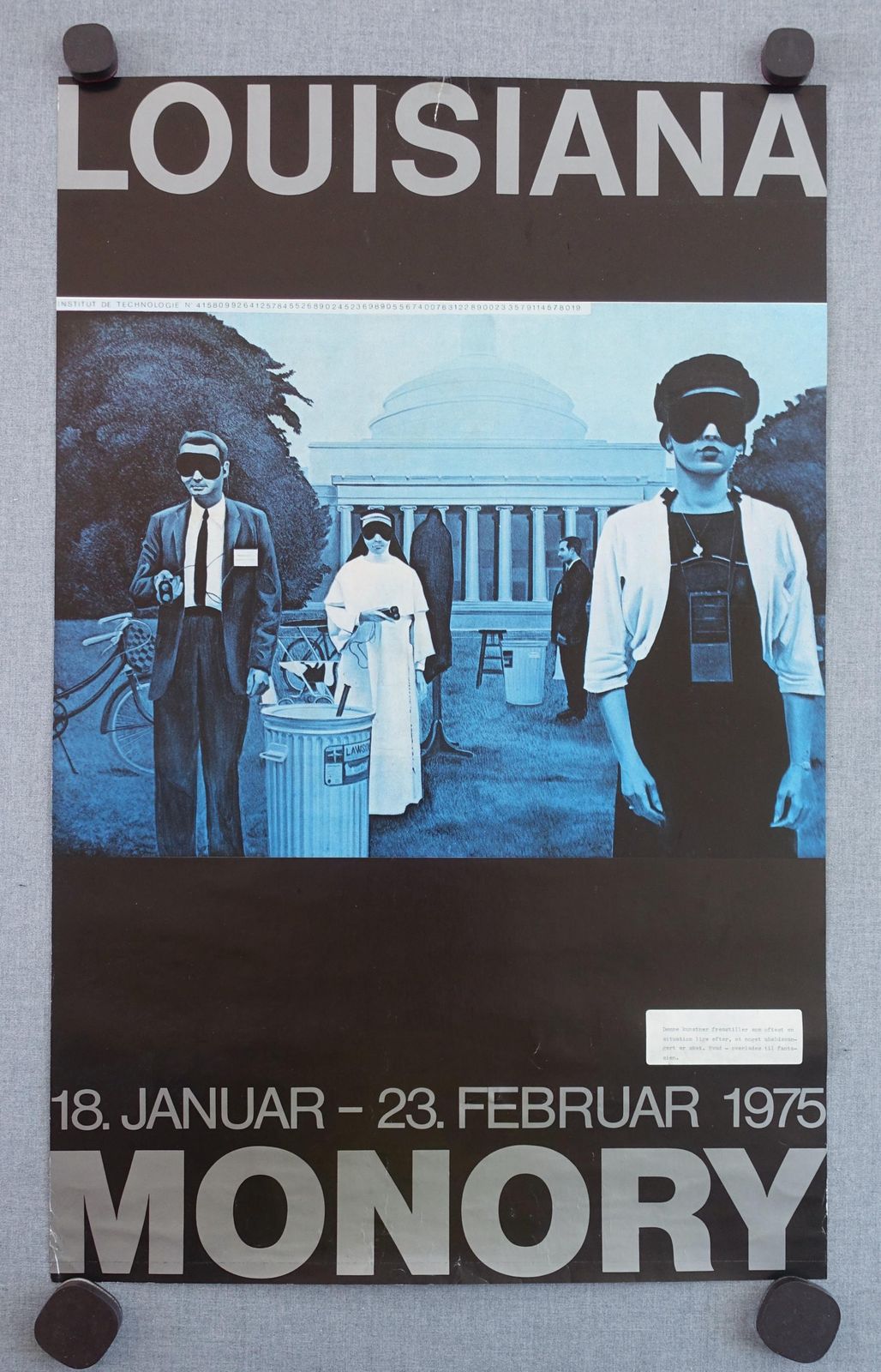 1975 Jacques Monory USA 76 Exhibition Poster   Original Vintage Poster photo furniture