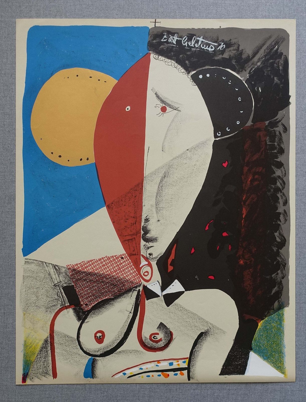1970 Bent Galatius Genummerd Kunstwerk – Vintage Poster photo furniture