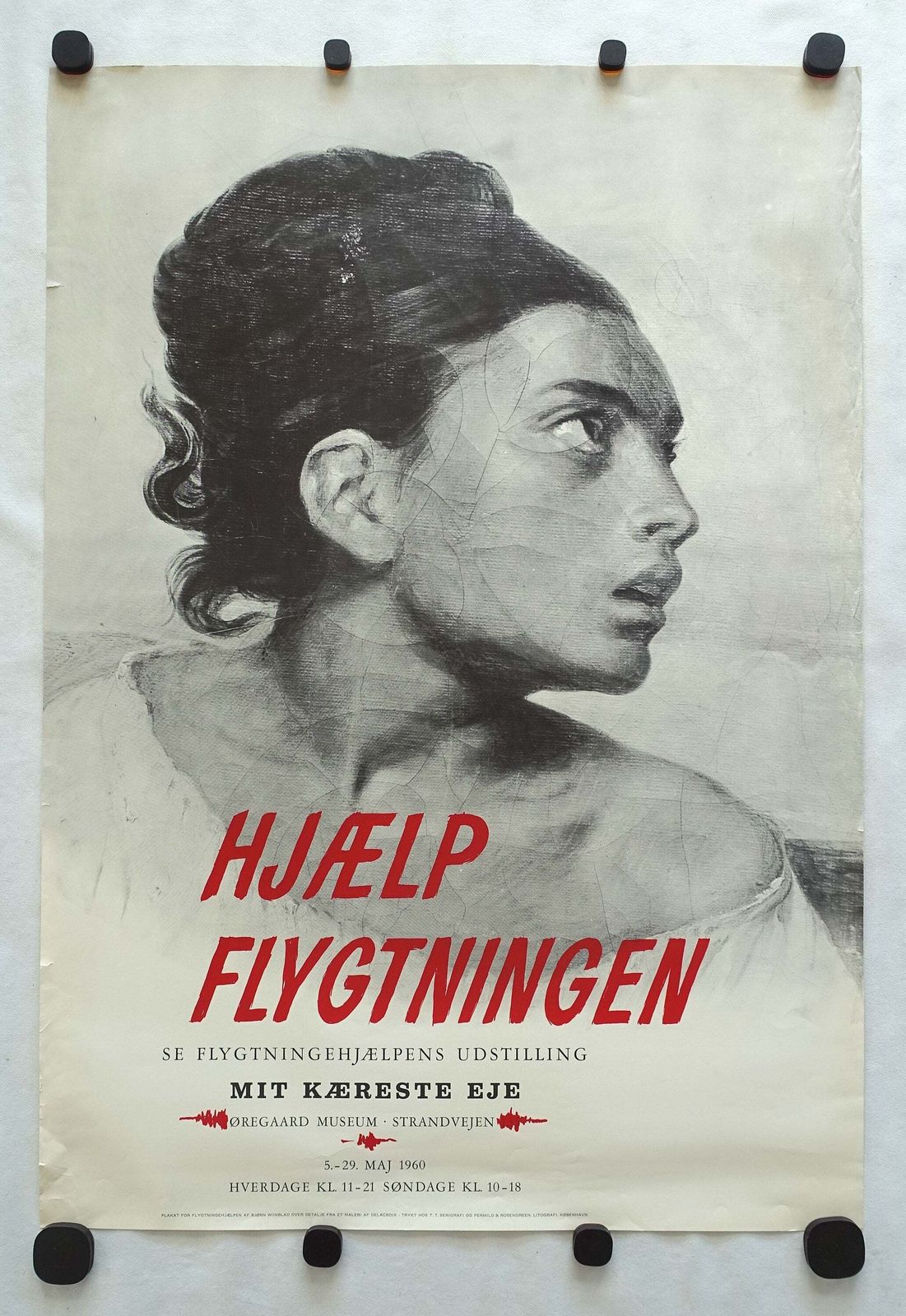 1960 Wiinblad "Refugee Exhibition" – Vintage Poster photo furniture