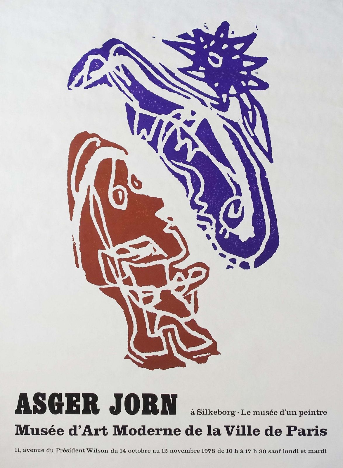 1978 Asger Jorn – Musée D'art Moderne De La Ville De Paris (Grote Versie) – Vintage Poster