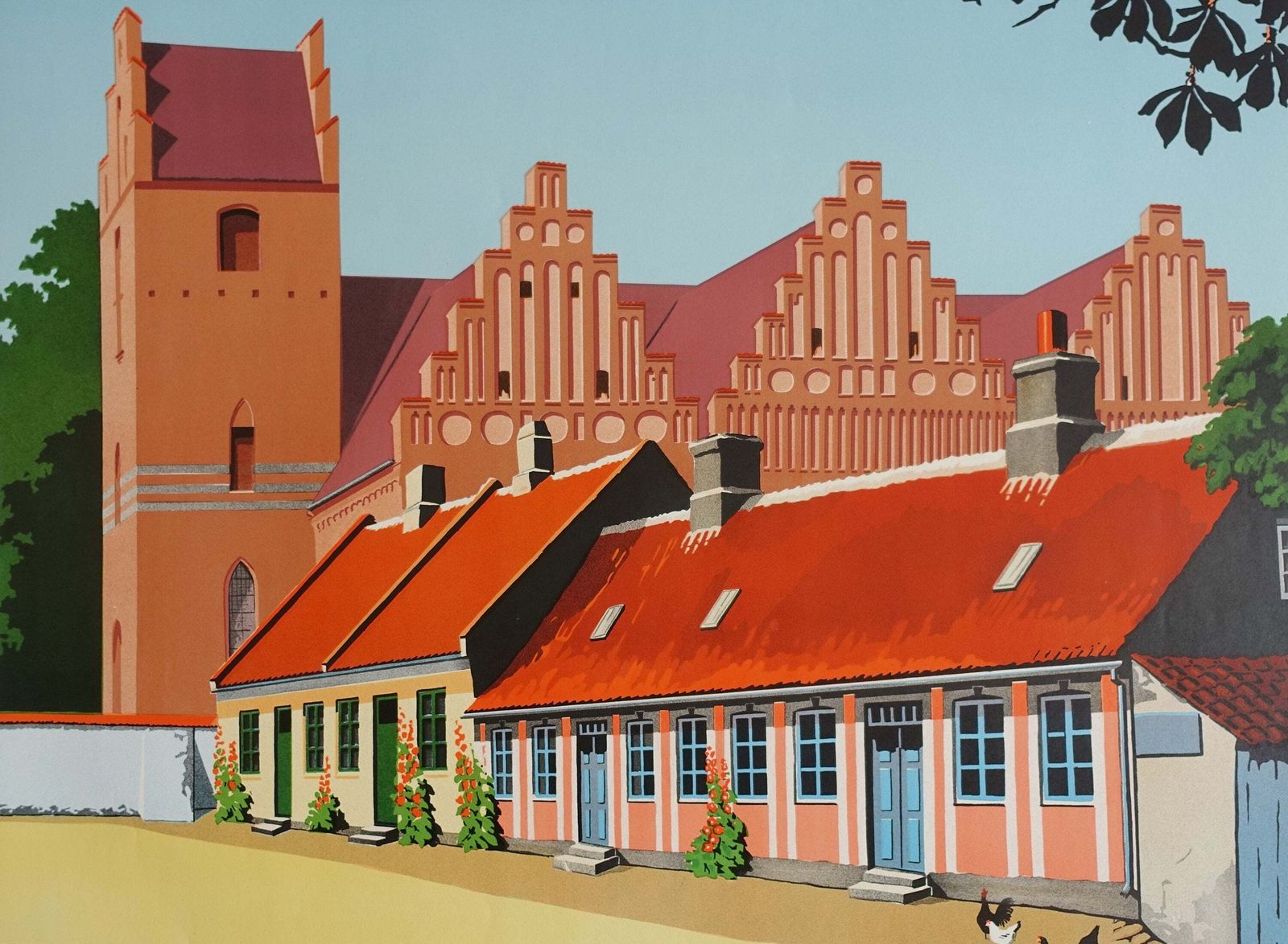 Deens Reisposter Præstø, 1953 – Vintage Poster photo buy
