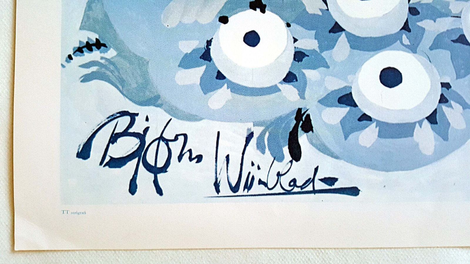 1980s Wiinblad Blue Lady   Original Vintage Poster photo furniture