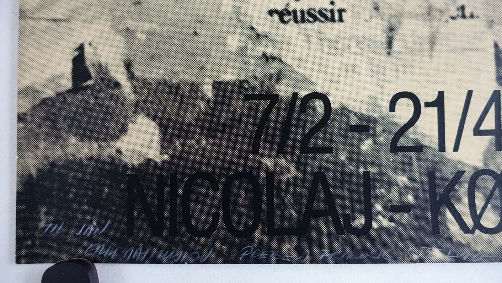 1985 Danish Art Exhibition Poster Figuration In Paris   Original Vintage Poster photo for sale